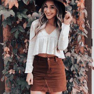 Top and skirt